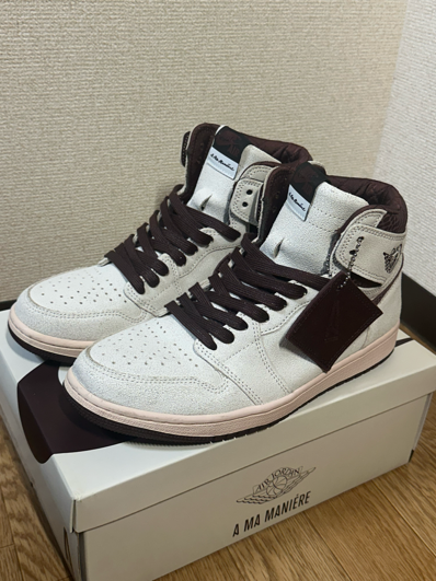 A Ma Maniere × Nike Air Jordan 1 Retro High OG "Sail and Burgundy"