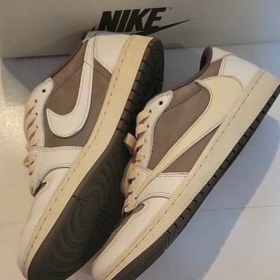 Travis Scott × Nike Air Jordan 1 Low OG SP "Reverse Mocha/Sail and Ridgerock"