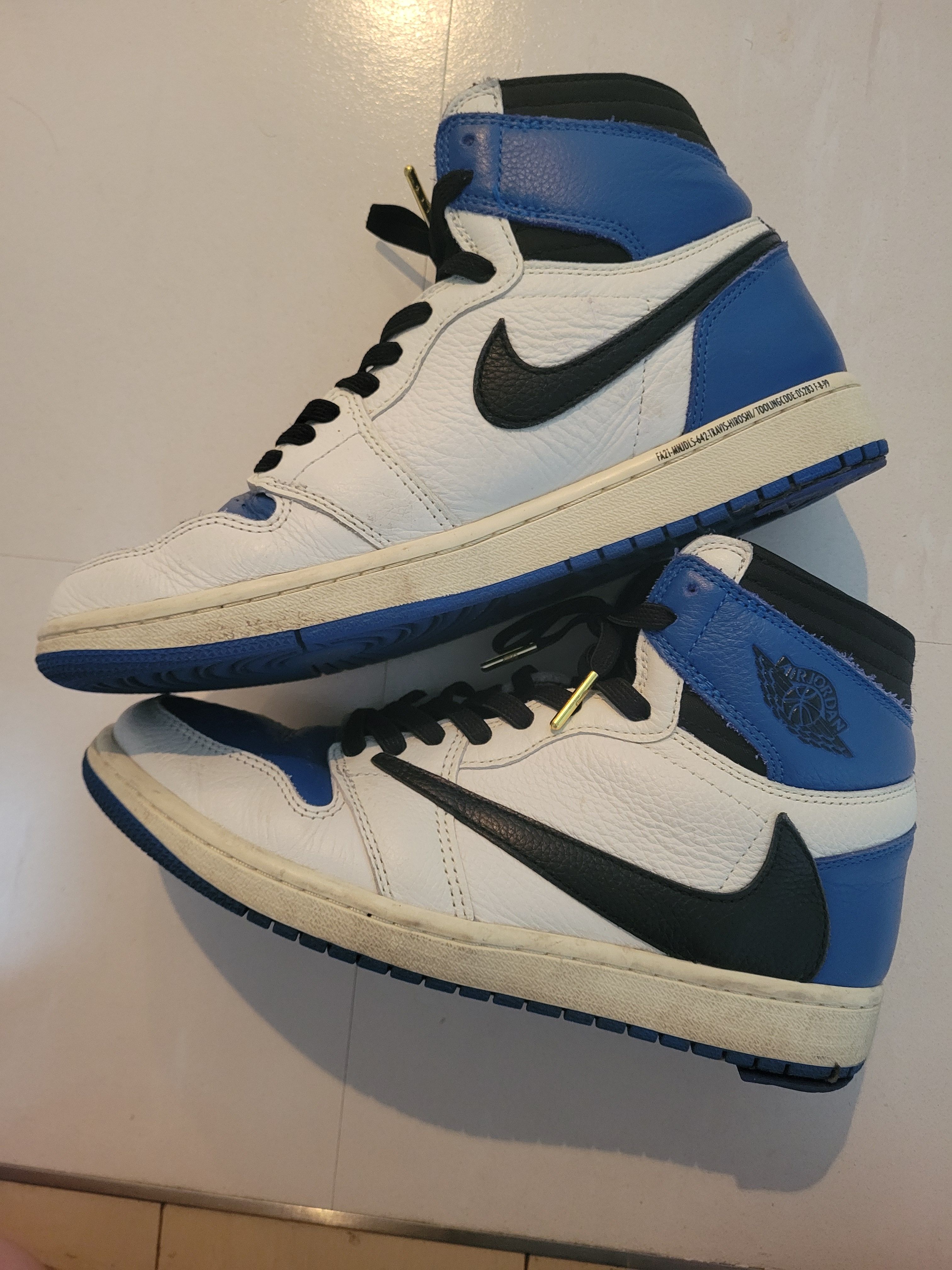 Travis Scott × fragment design × Nike Air Jordan 1 Retro High OG SP "Military Blue"