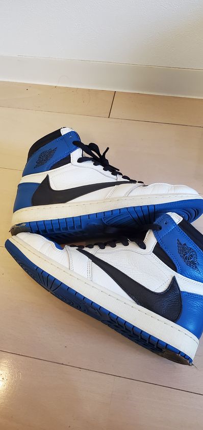 Travis Scott × fragment design × Nike Air Jordan 1 Retro High OG SP "Military Blue"