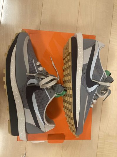 CLOT × Sacai × Nike LD Waffle "Grey Obsidian/Cool Grey"