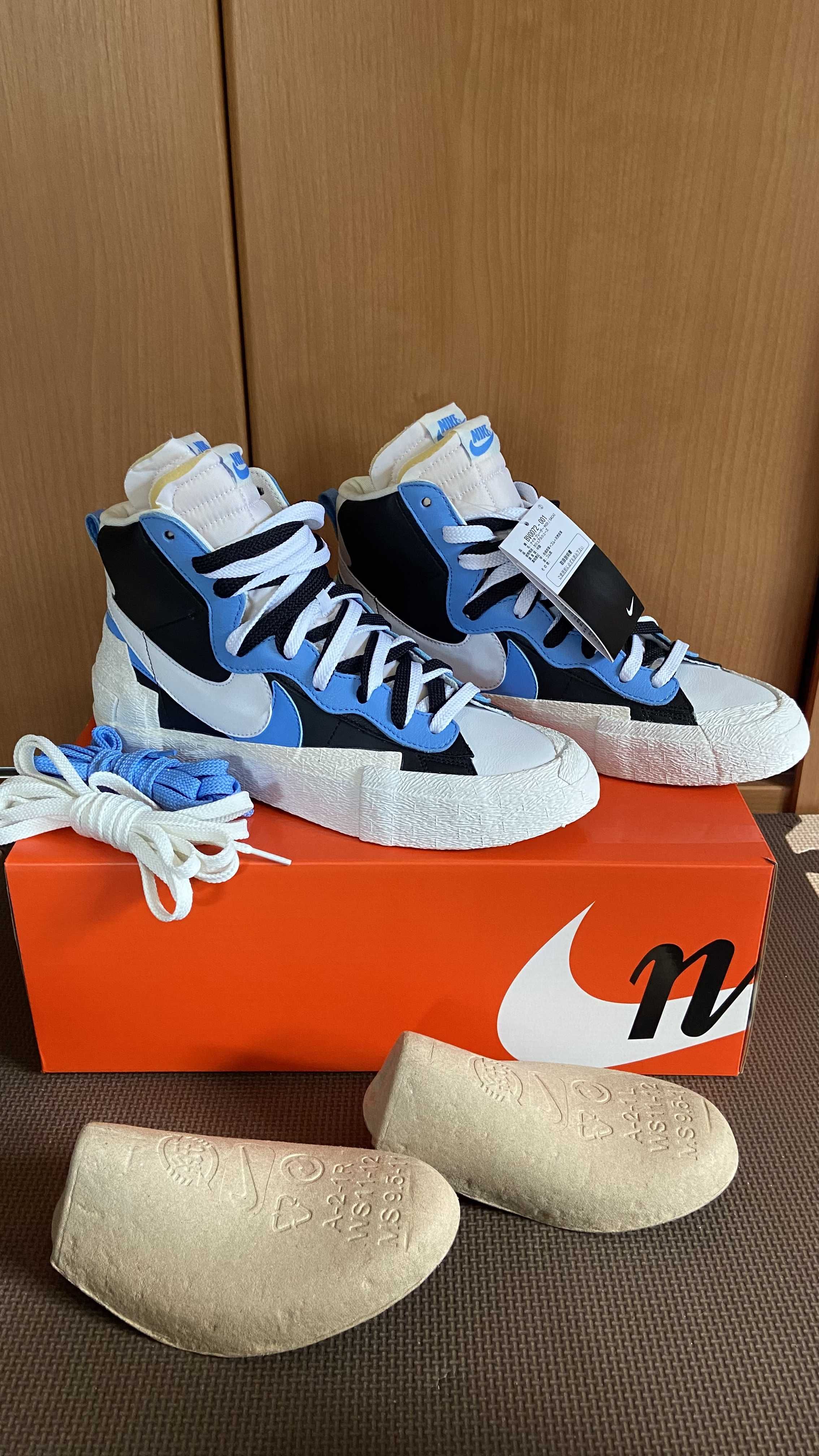 sacai × NIKE BLAZER MID "BLACK / BLUE"