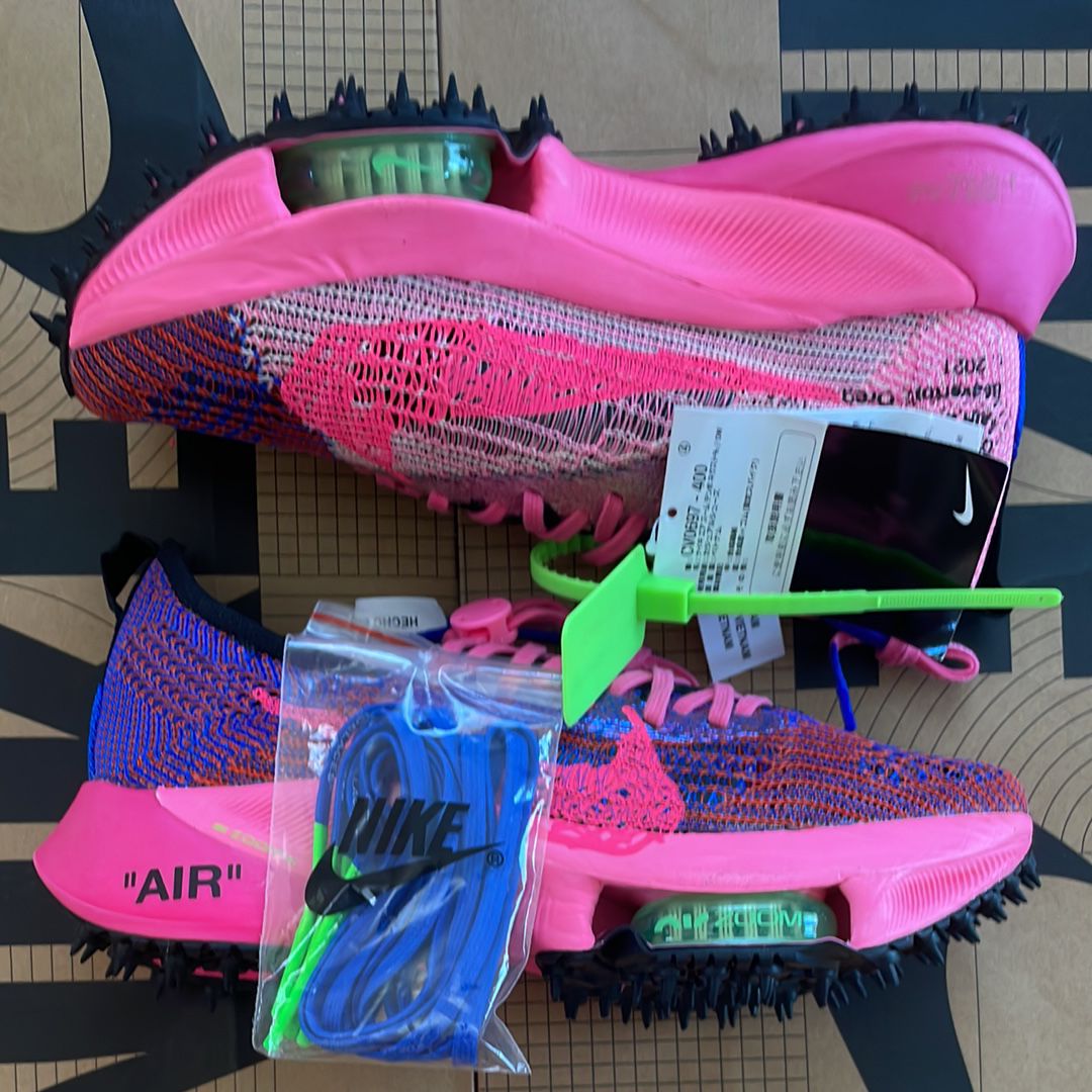 Off-White × Nike Air Zoom Tempo Next% Flyknit "Pink Glow"