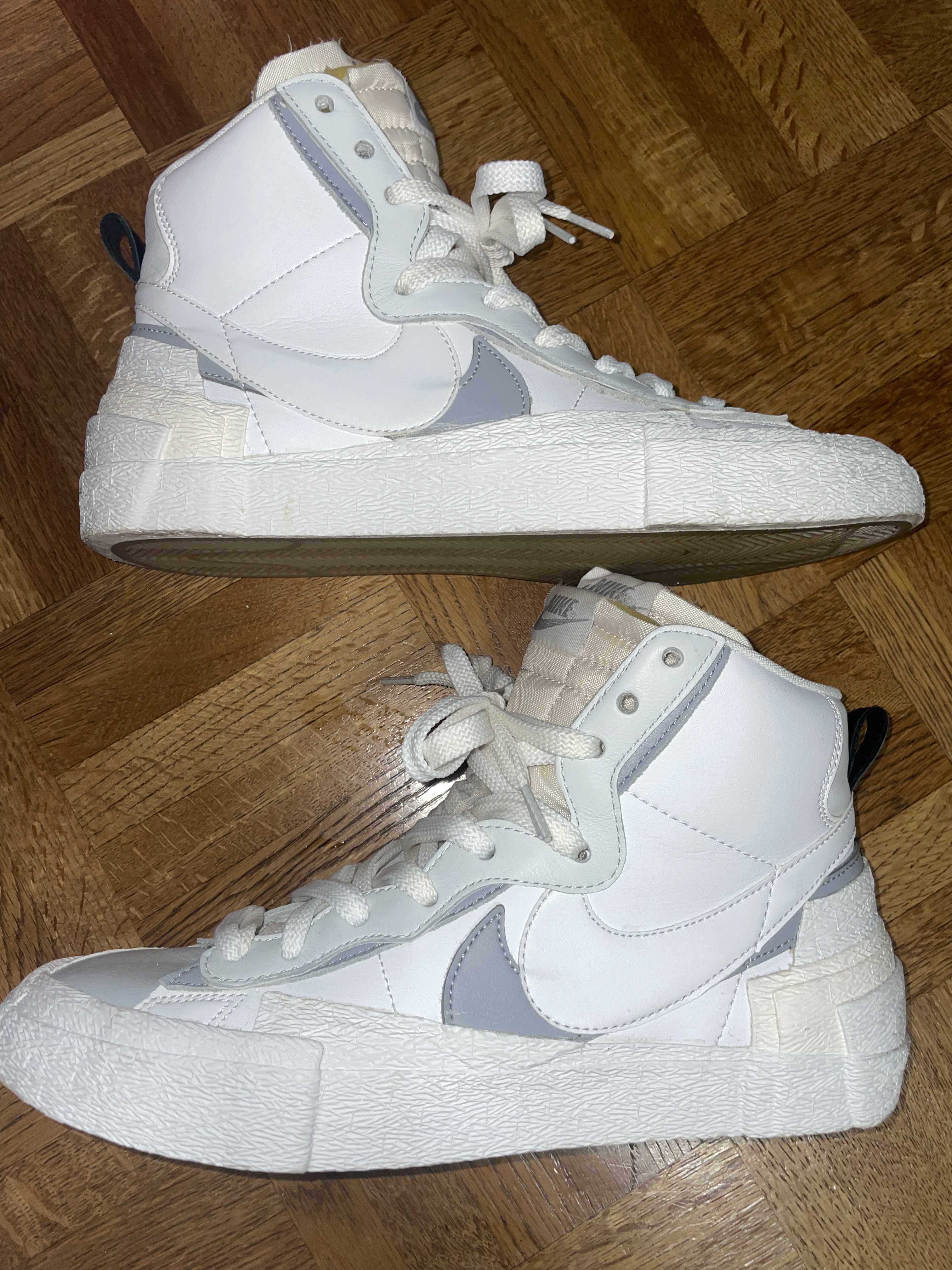 sacai × NIKE BLAZER MID "WHITE/WOLF GREY"
