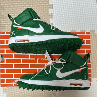 Off-White × Nike Air Force 1 Mid SP LTHR "Pine Green"