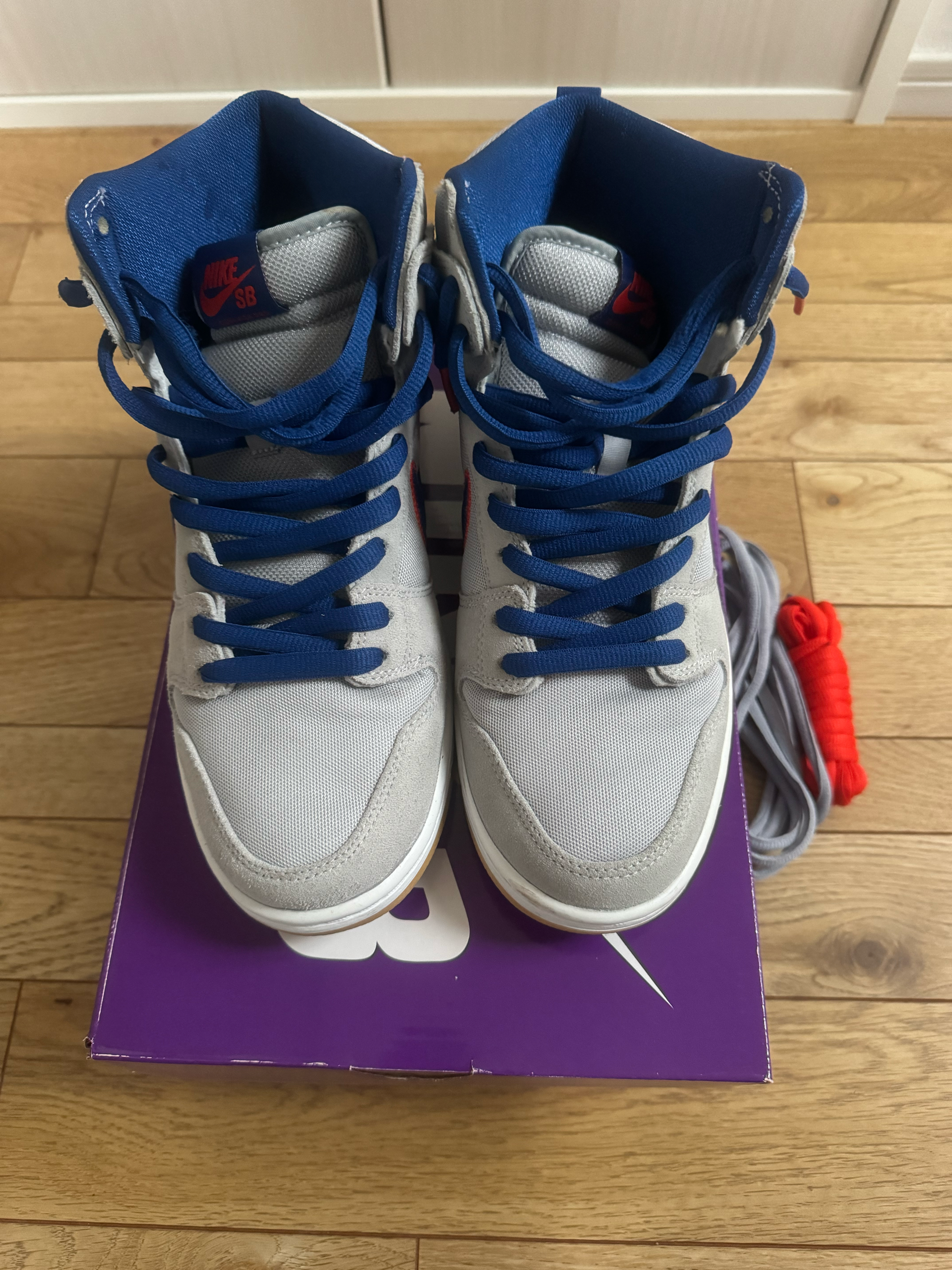 Nike SB Dunk High "Rush Blue and Team Orange/New York Mets" 