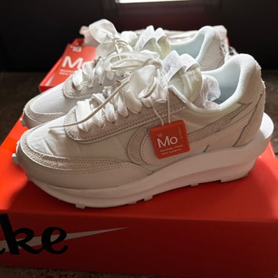 sacai × Nike LDV Waffle "Triple White"