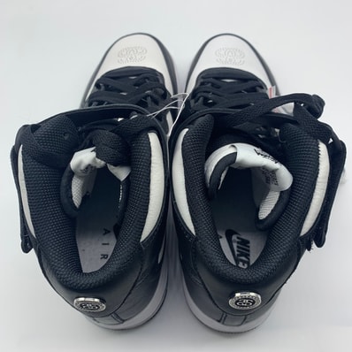 Stussy × Nike Air Force 1 Mid "Black and Light Bone"