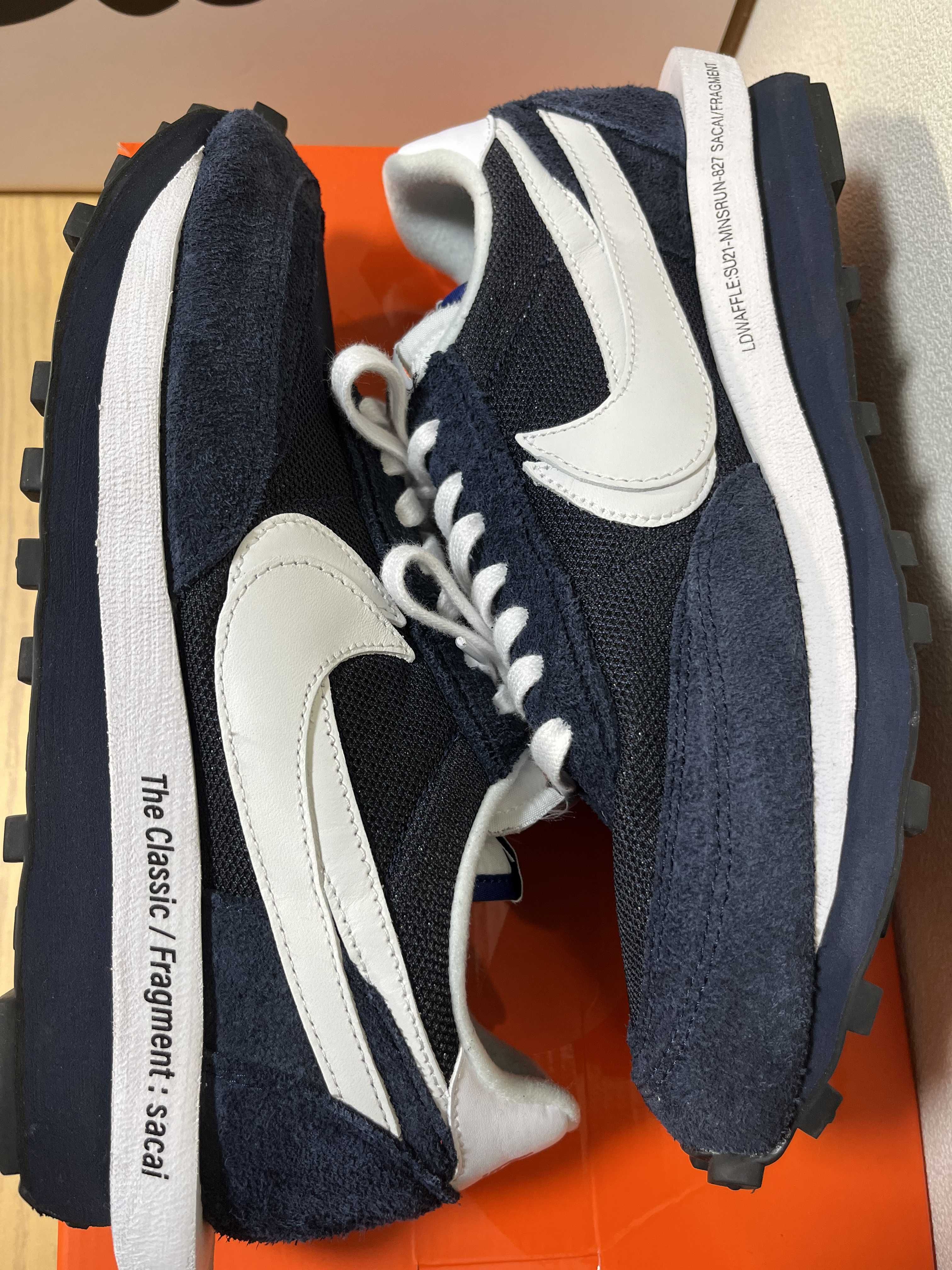 Fragment × sacai × Nike LD Waffle "Blackended Blue"