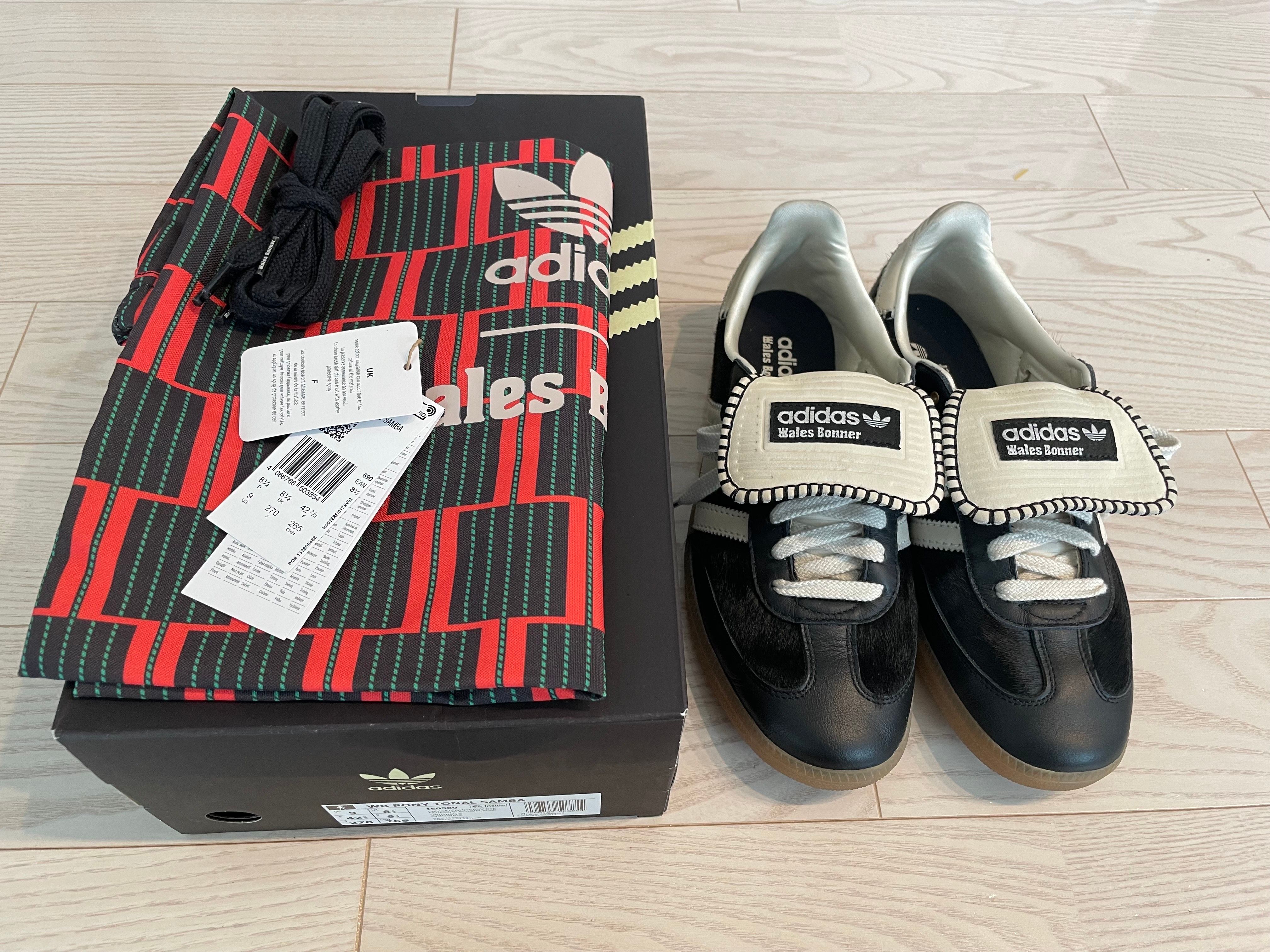 Wales Bonner × adidas Samba Pony Tonal Low "Core Black/Cream White"