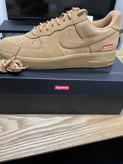 Supreme × Nike Air Force 1 Low "Flax/Wheat"