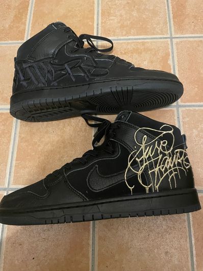 Faust × Nike SB Dunk High "Black and Metallic Gold"