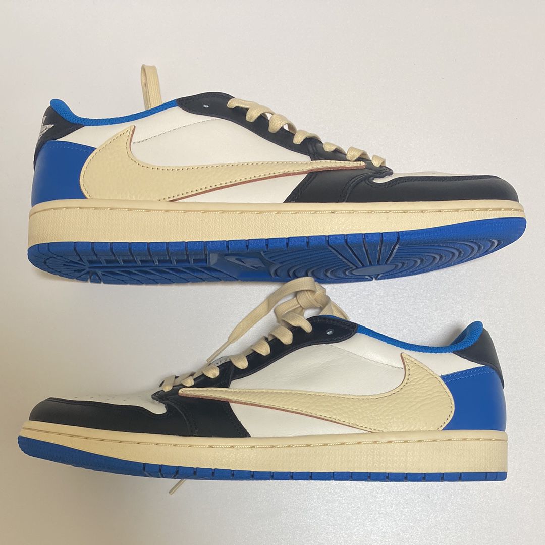 Travis Scott × fragment design × Nike Air Jordan 1 Low OG SP "Military Blue"