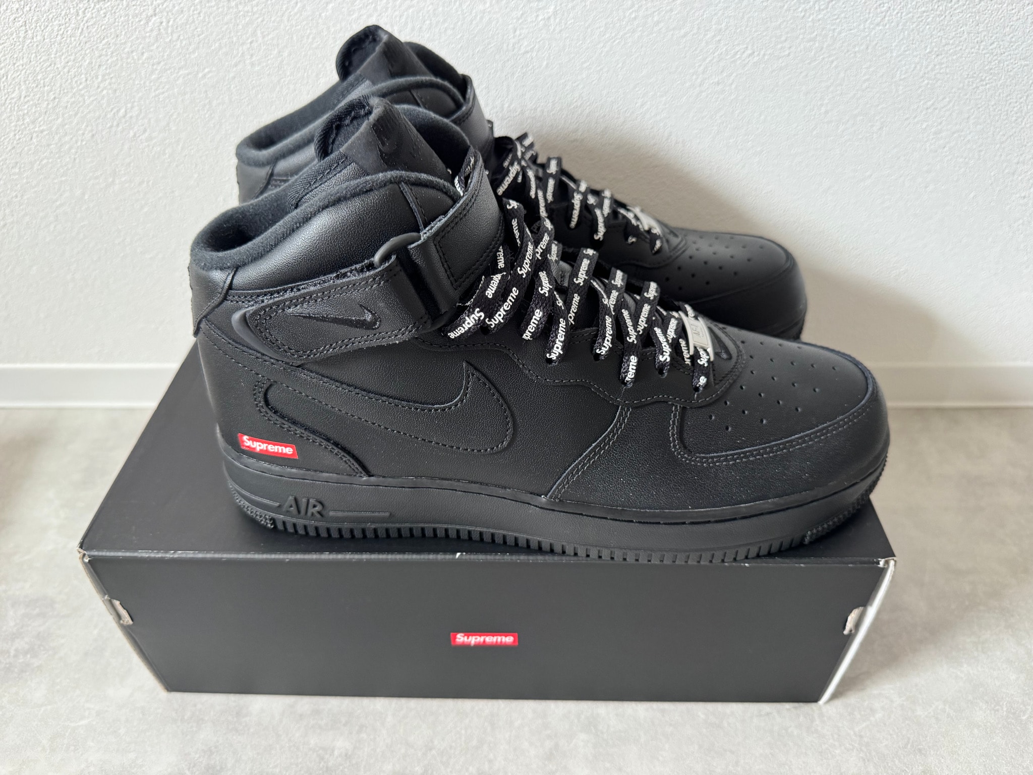 Supreme × Nike Air Force 1 Mid "Black" FW24