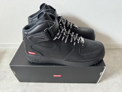 Supreme × Nike Air Force 1 Mid "Black" FW24