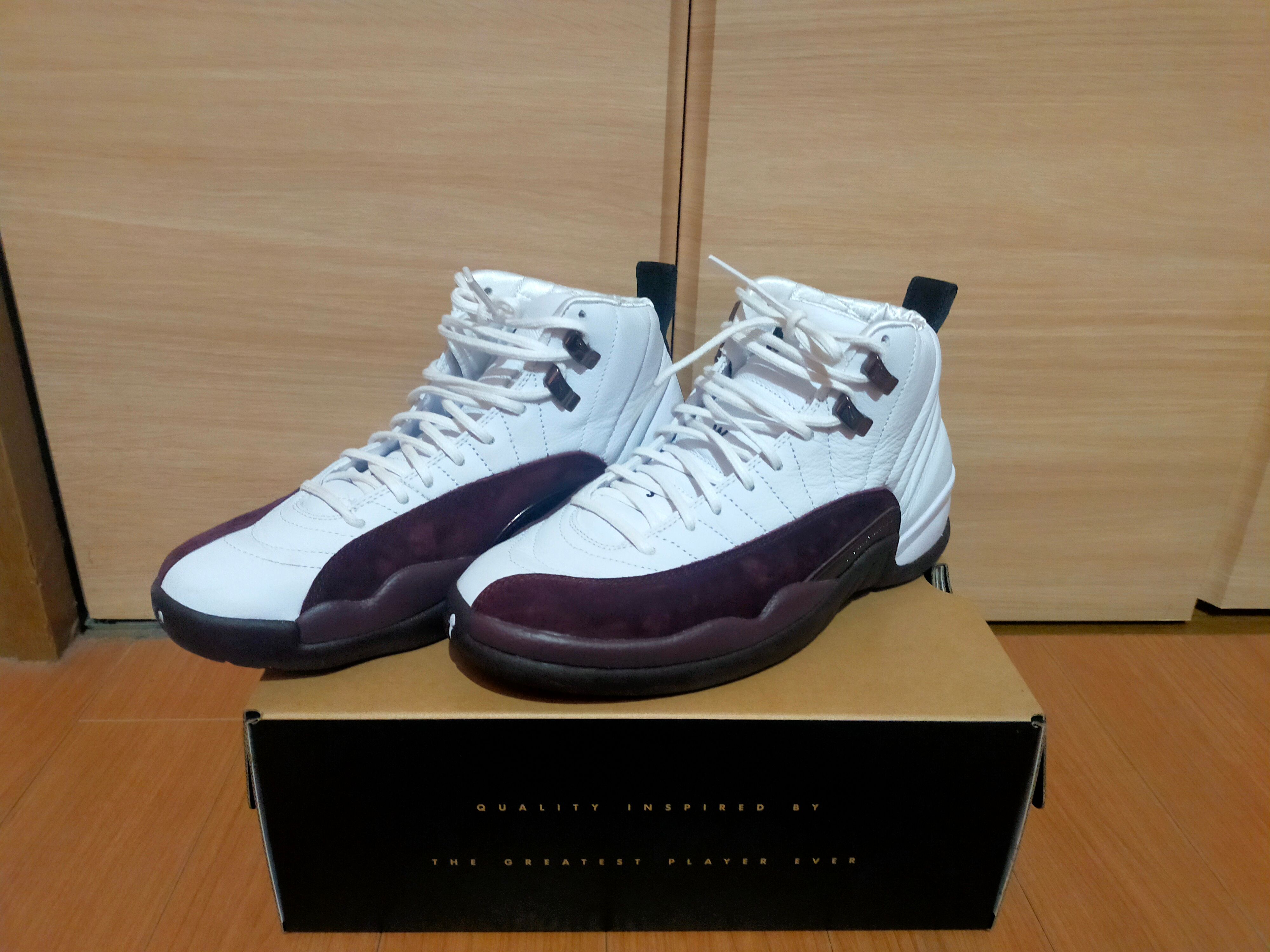 A Ma Maniere × Nike Women's Air Jordan 12 "White and Burgundy Crush"