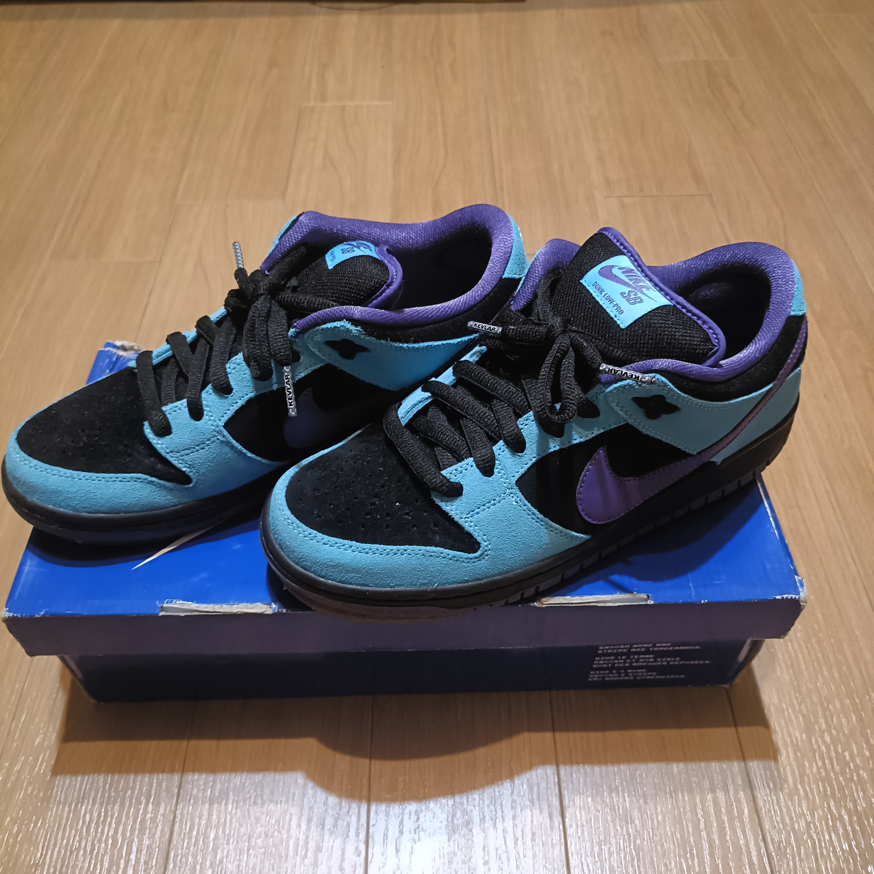 Nike SB Dunk Low Pro "Black/Varsity Purple/Baltic Blue"