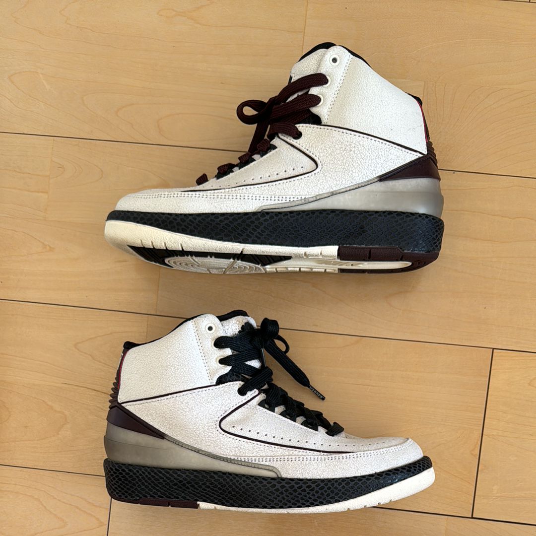 A Ma Maniere × Nike Air Jordan 2 "Airness/Sail and Burgundy"