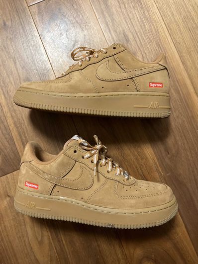 Supreme × Nike Air Force 1 Low "Flax/Wheat"