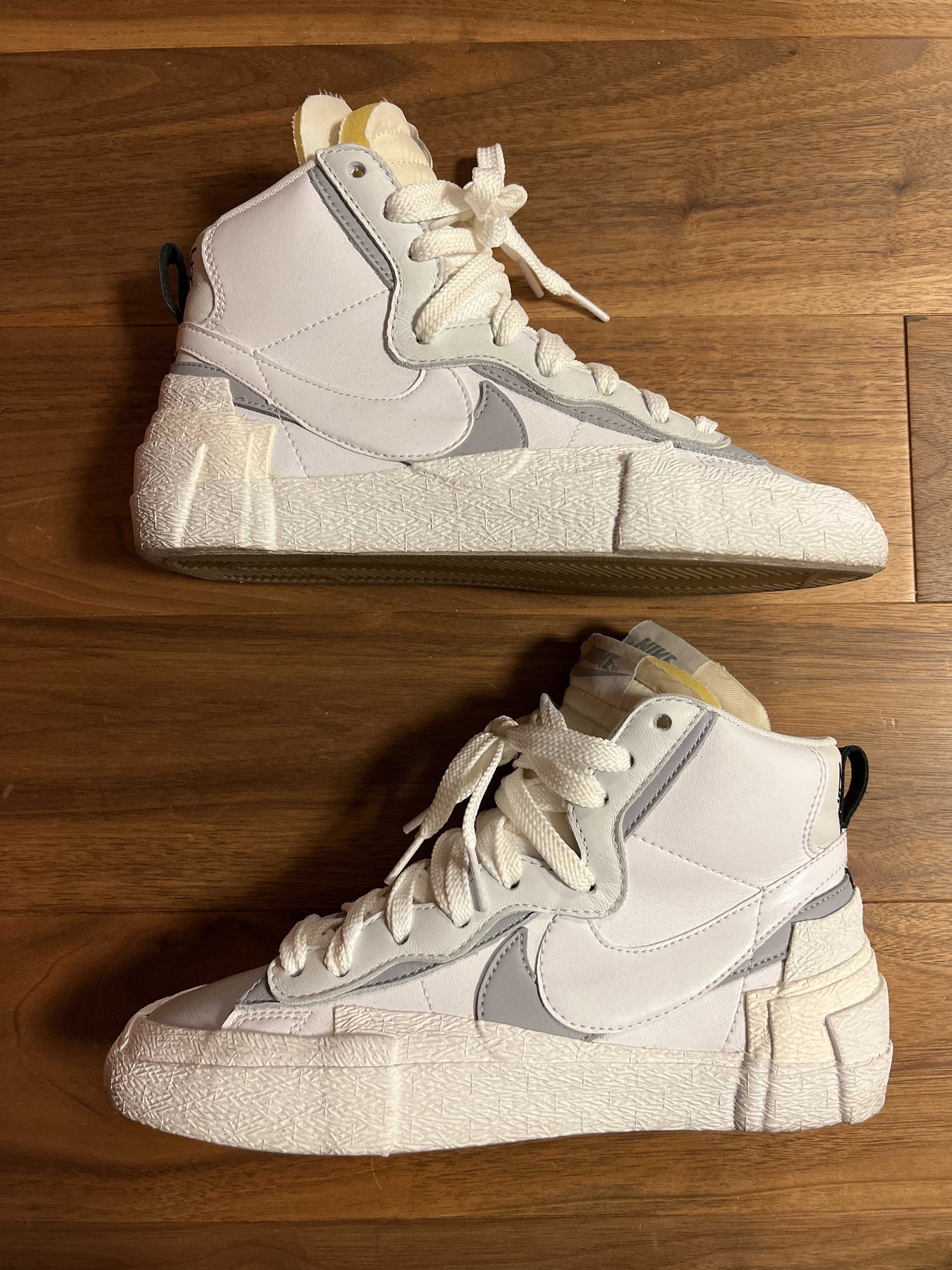 sacai × NIKE BLAZER MID "WHITE/WOLF GREY"