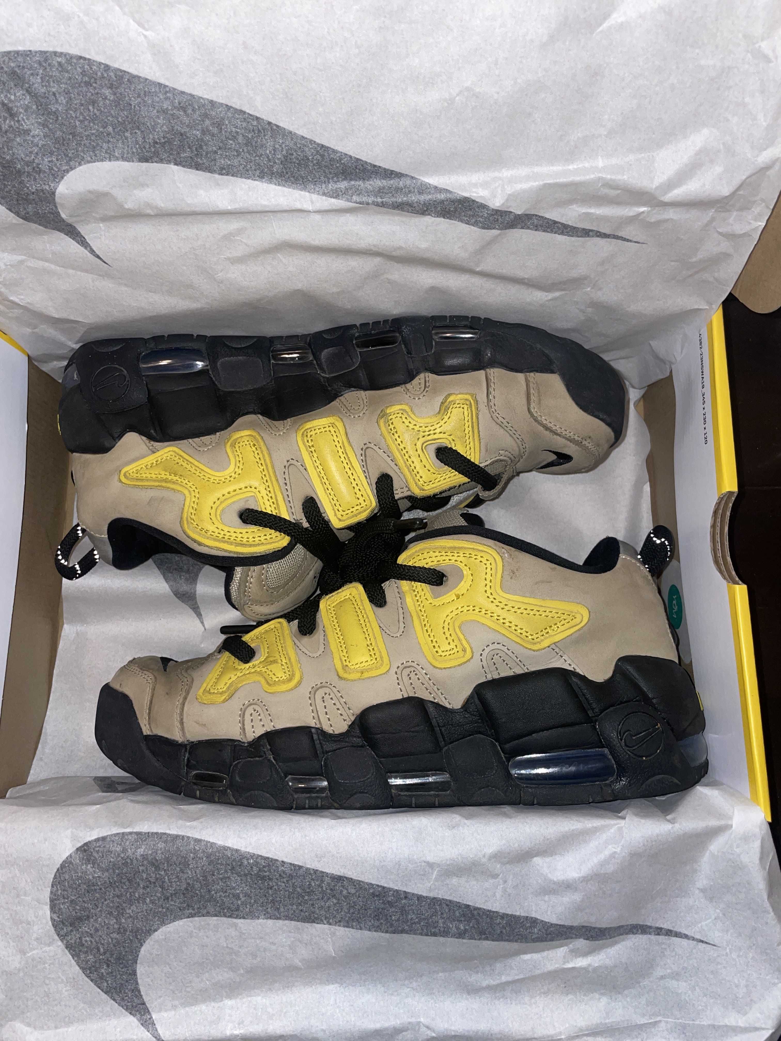 AMBUSH × Nike Air More Uptempo Low "Vivid Sulfur and Limestone"
