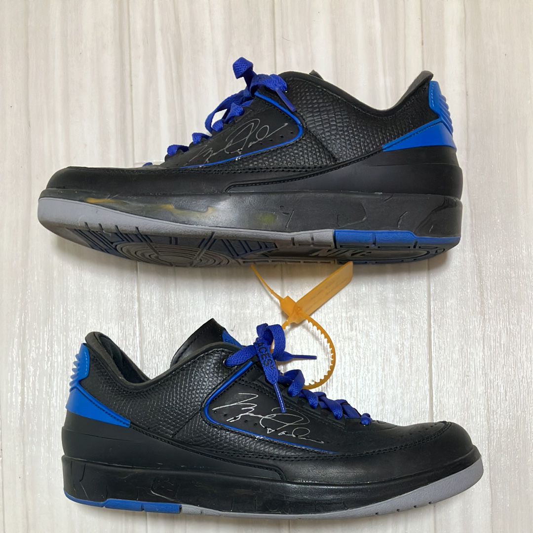 Off-White × Nike Air Jordan 2 Low "Black and Varsity Royal"