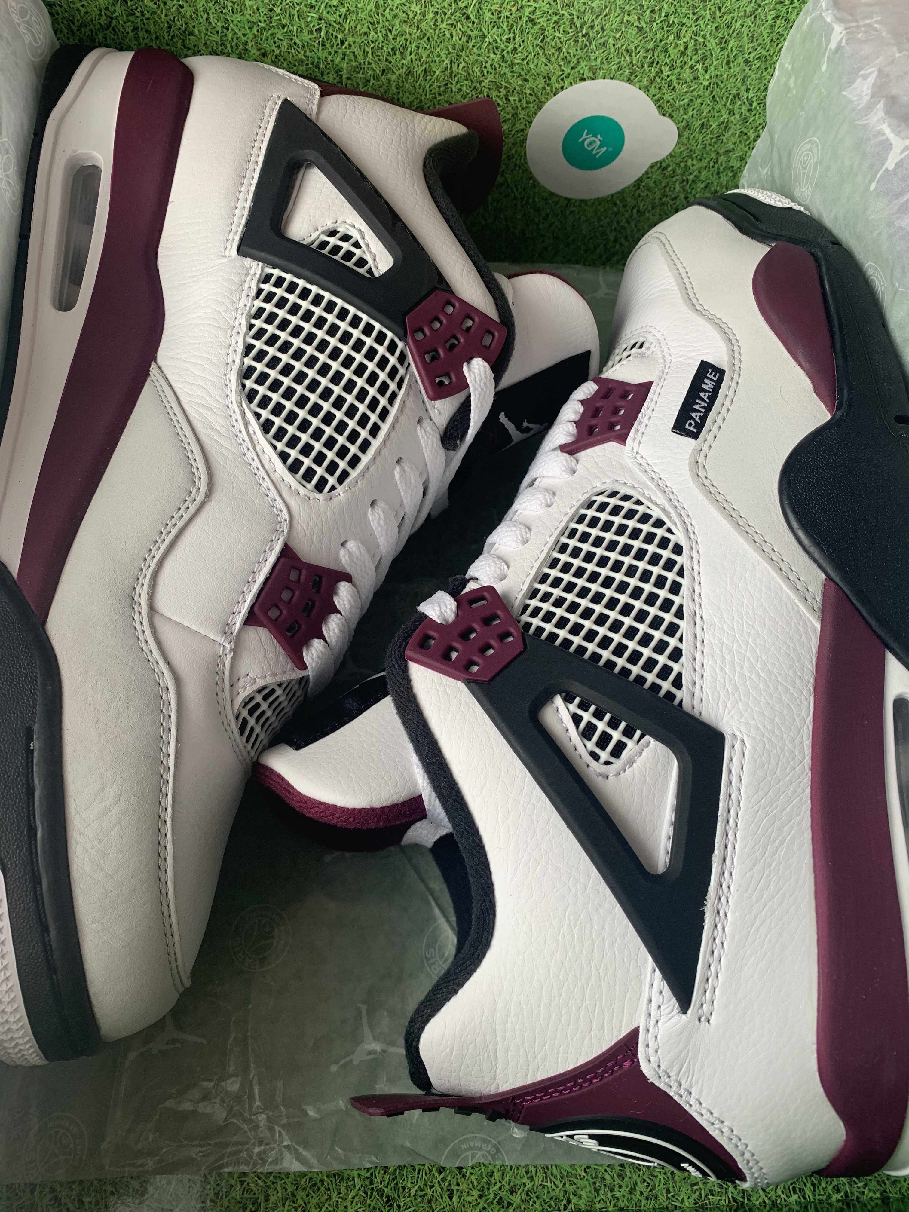 Paris Saint Germain ×Nike Air Jordan 4 Retro "White/Bordeaux/Neutral Gray"