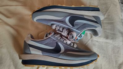 CLOT × Sacai × Nike LD Waffle "Grey Obsidian/Cool Grey"