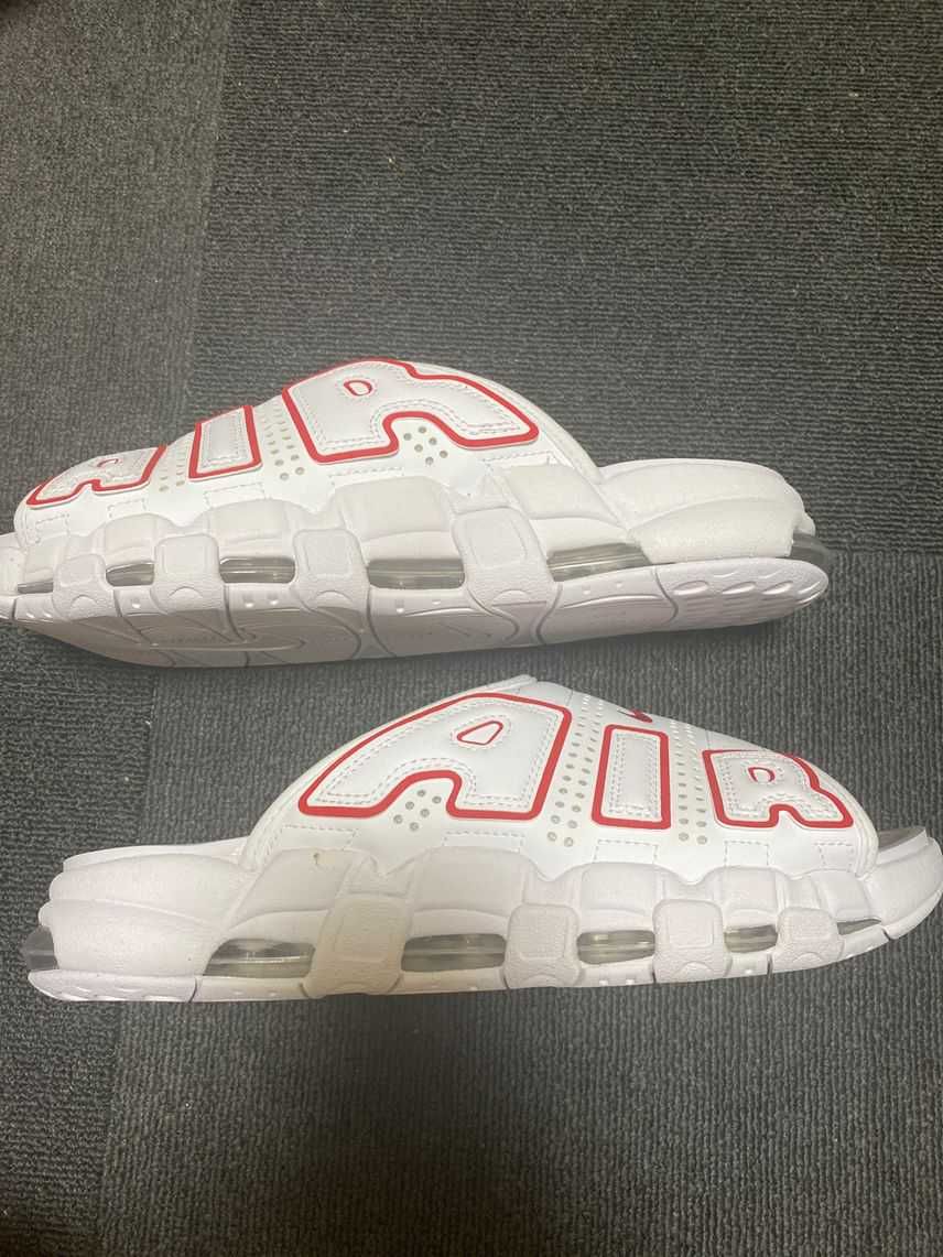 Nike Air More Uptempo Slide "White and University Red"