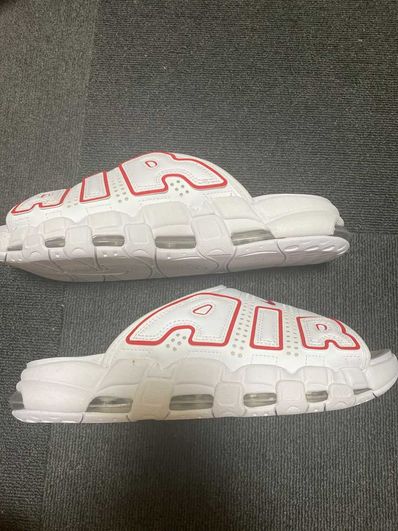 Nike Air More Uptempo Slide "White and University Red"
