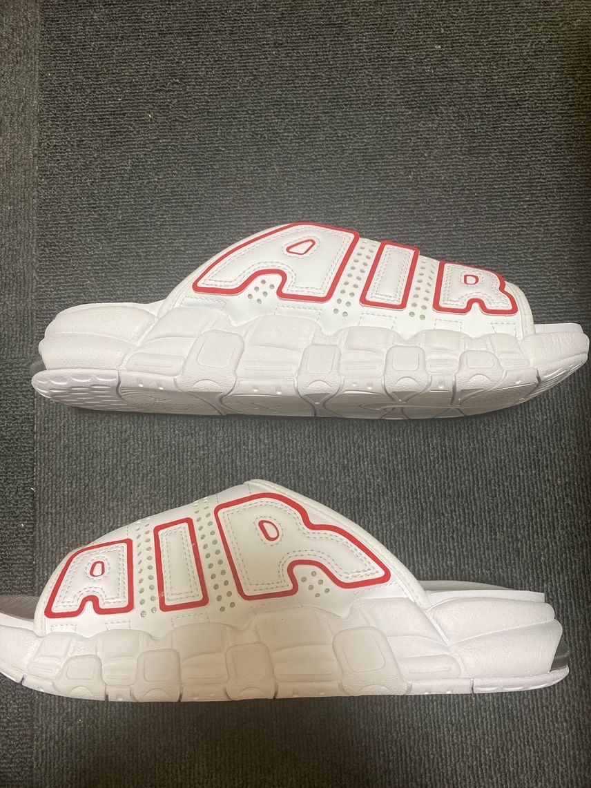 Nike Air More Uptempo Slide "White and University Red"