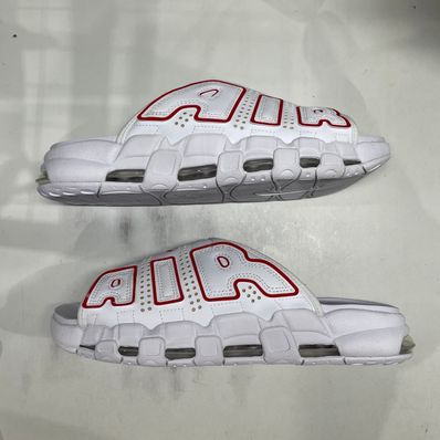 Nike Air More Uptempo Slide "White and University Red"