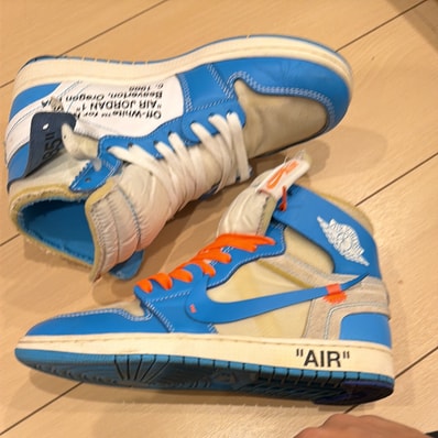 Off-White × Nike Air Jordan 1 High UNC "White/Dark Powder Blue"