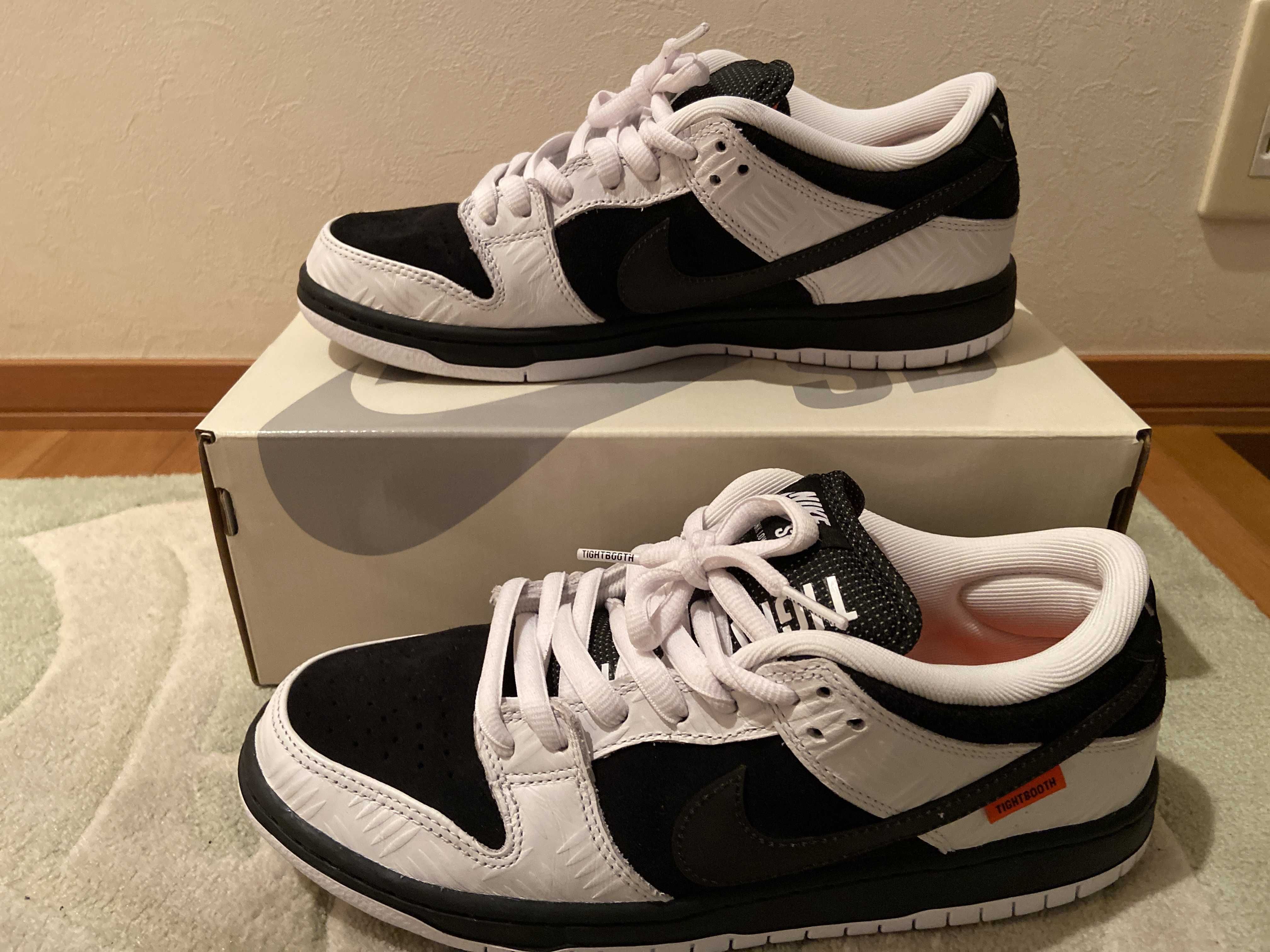 TIGHTBOOTH × Nike SB Dunk Low Pro QS "Black and White"