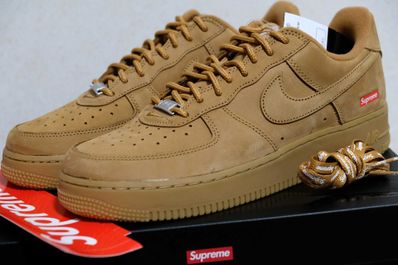 Supreme × Nike Air Force 1 Low "Flax/Wheat"