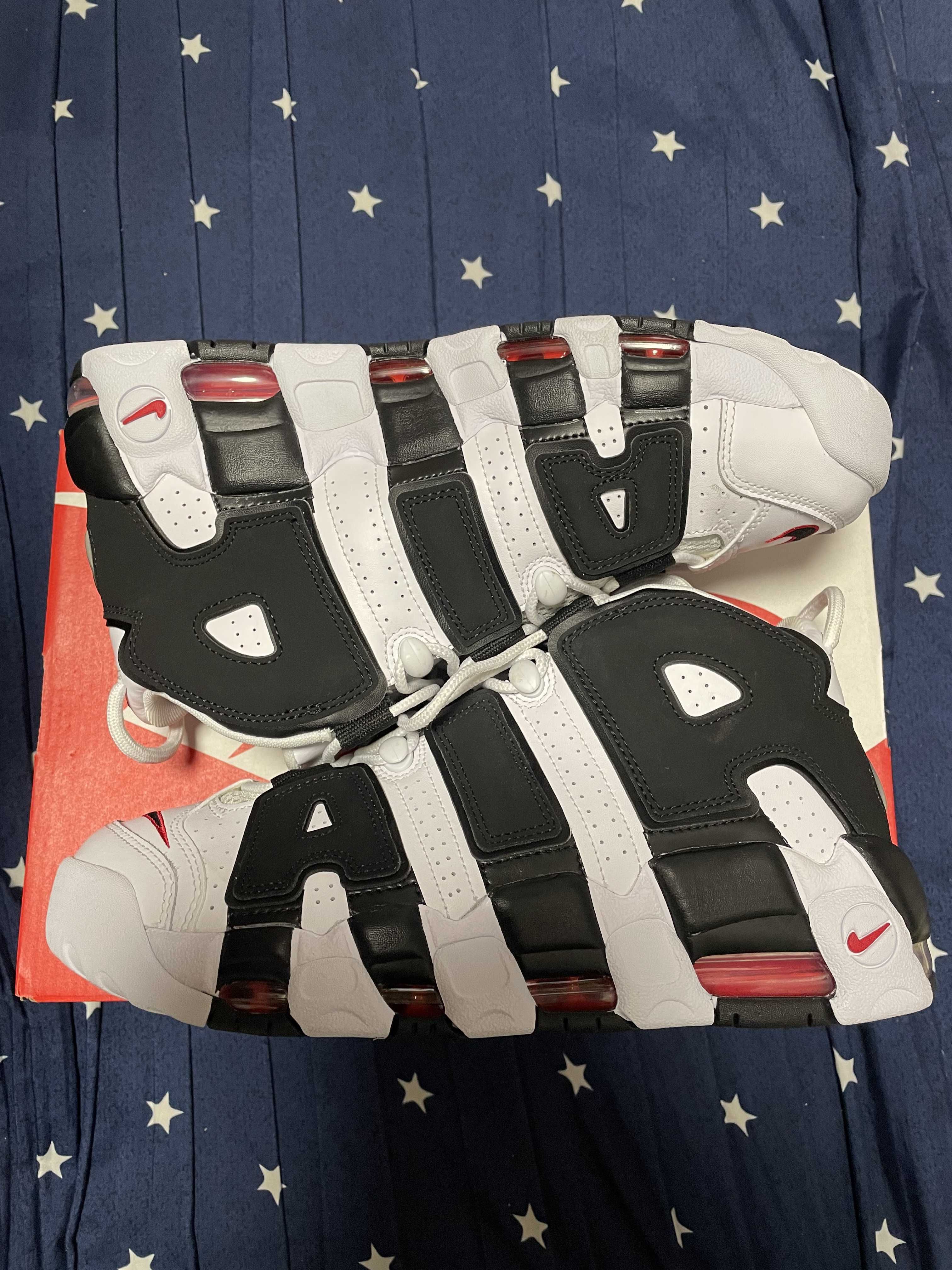 NIKE AIR MORE UPTEMPO "WHITE/BLACK/UNIVERSITY RED"(2020)