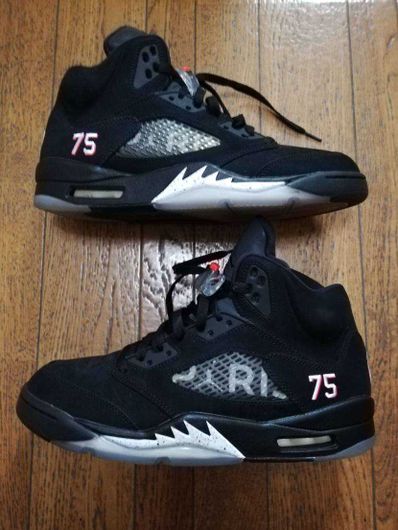 NIKE AIR JORDAN 5 PARIS SAINT-GERMAIN BLACK/CEMENT GREY