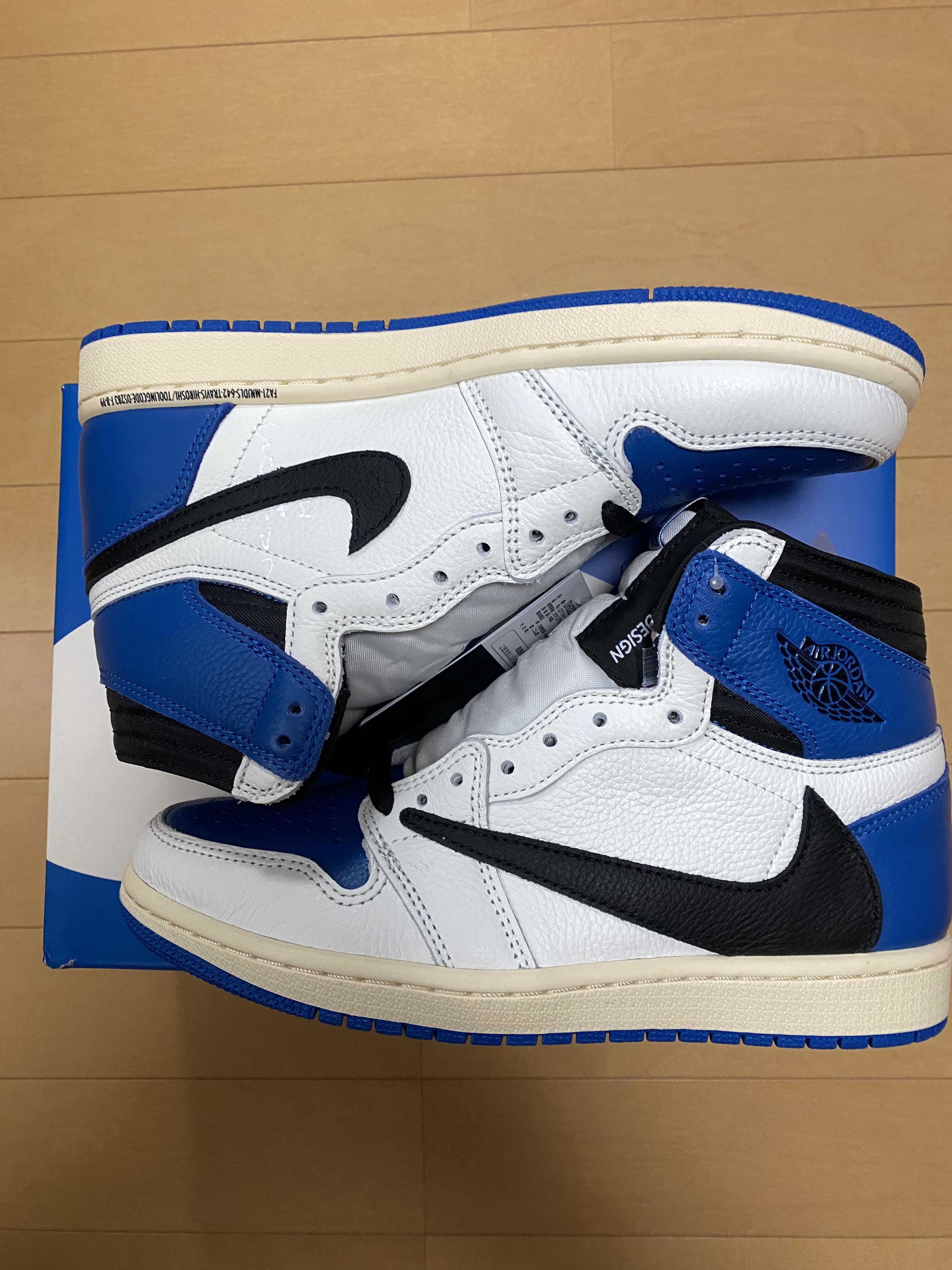Travis Scott × fragment design × Nike Air Jordan 1 Retro High OG SP "Military Blue"