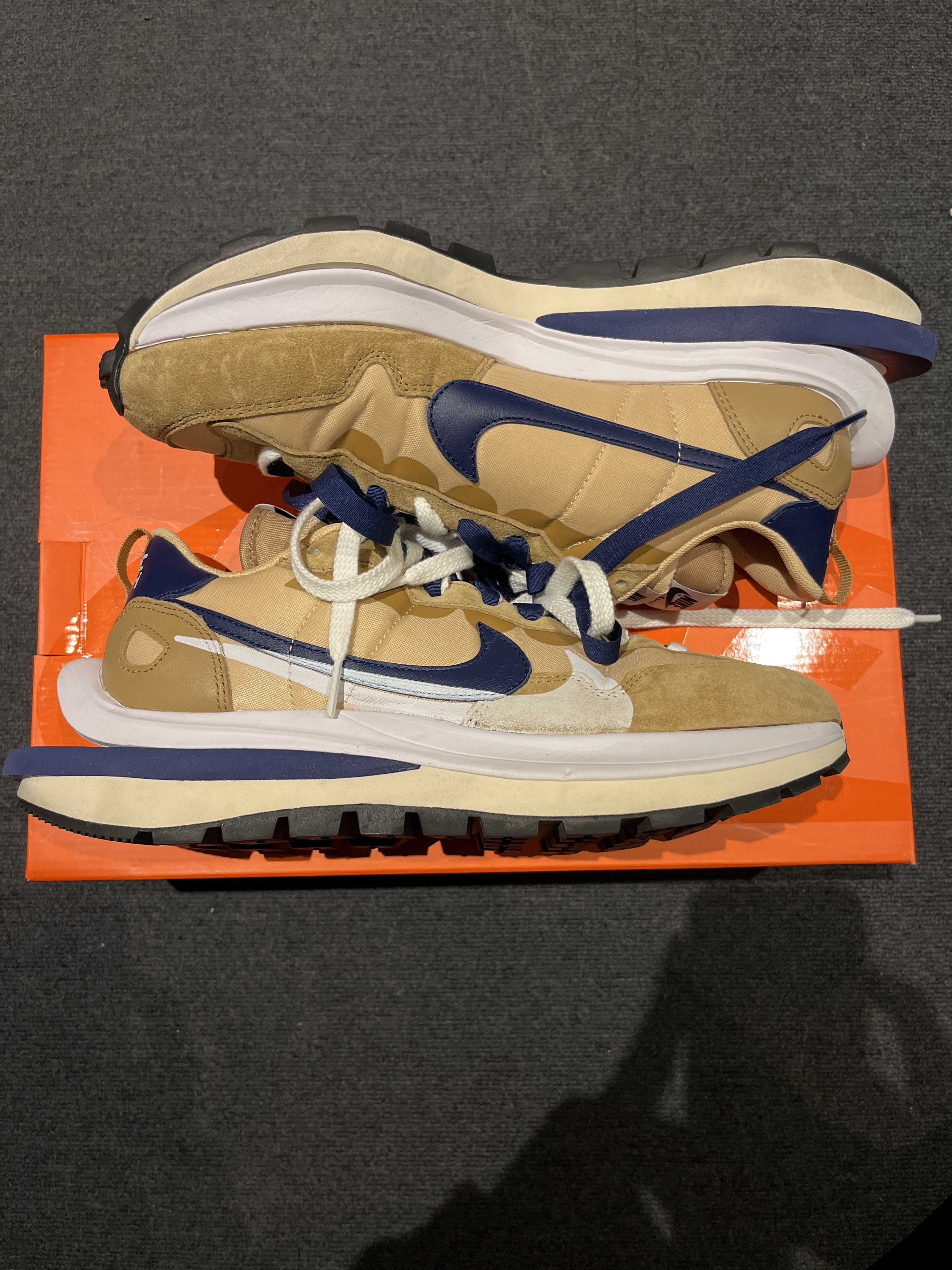 Sacai × Nike Vapor Waffle "Sesame And Blue Void"