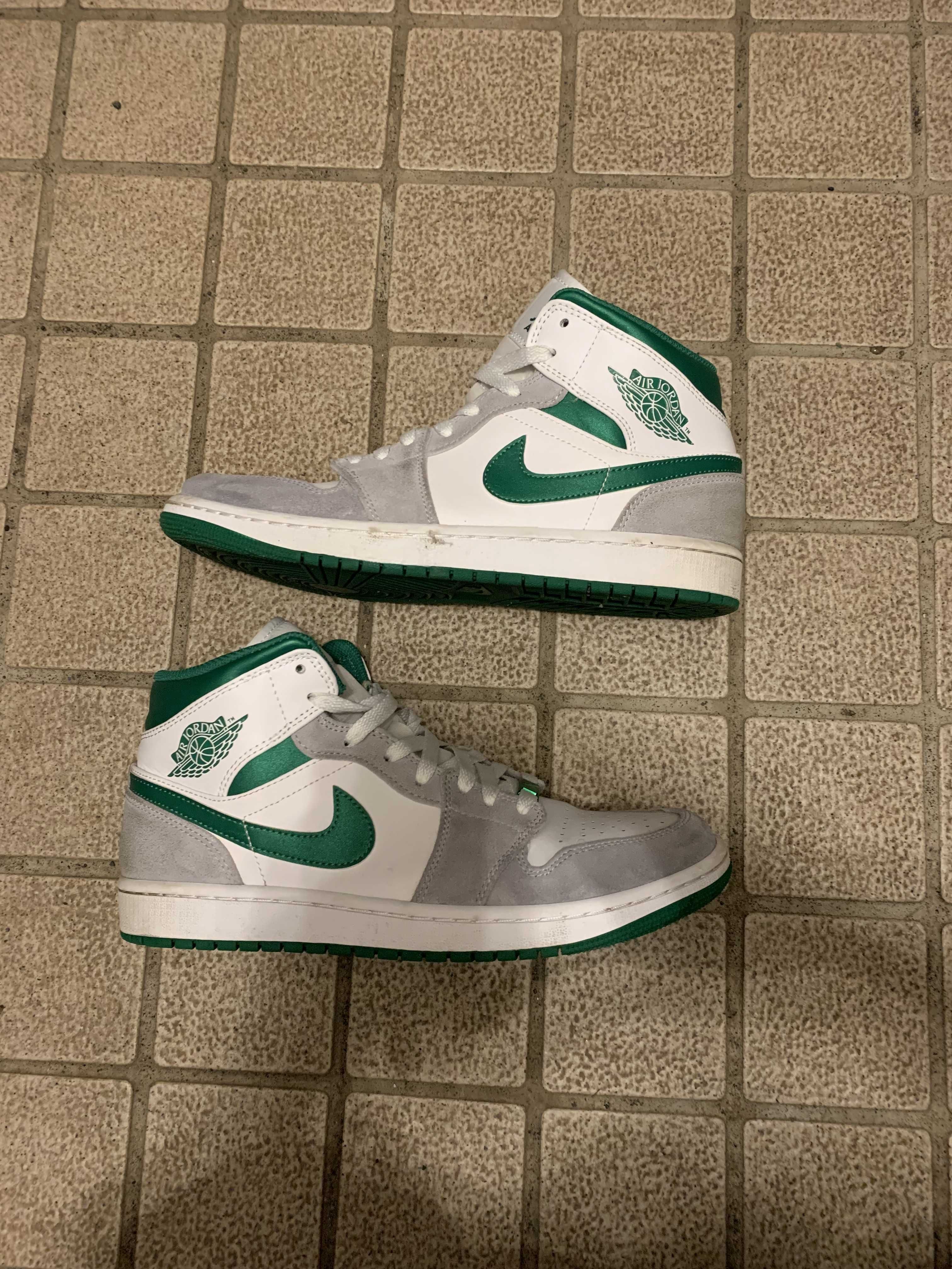 Nike Air Jordan 1 Mid "Green Grey White"