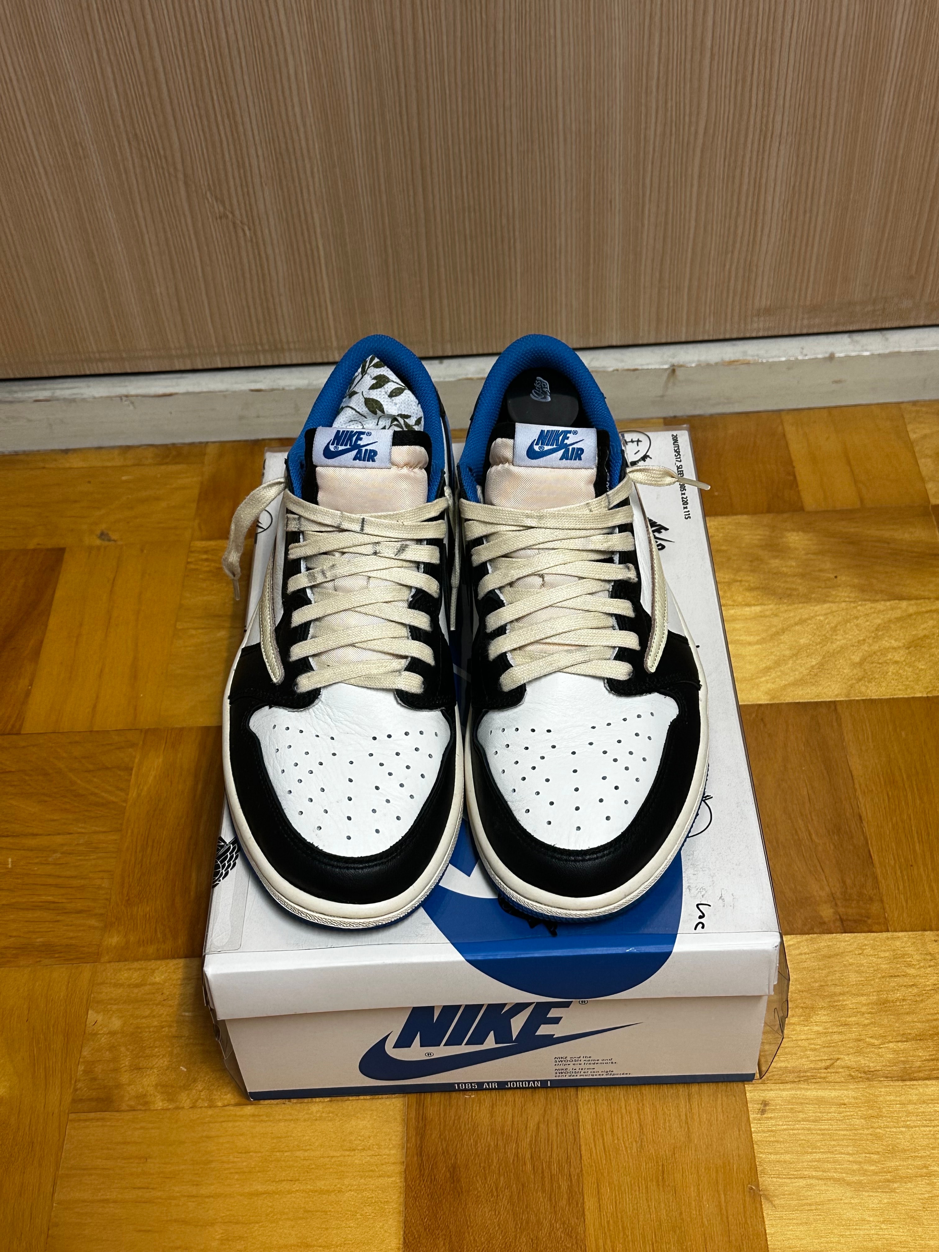 Travis Scott × fragment design × Nike Air Jordan 1 Low OG SP "Military Blue"
