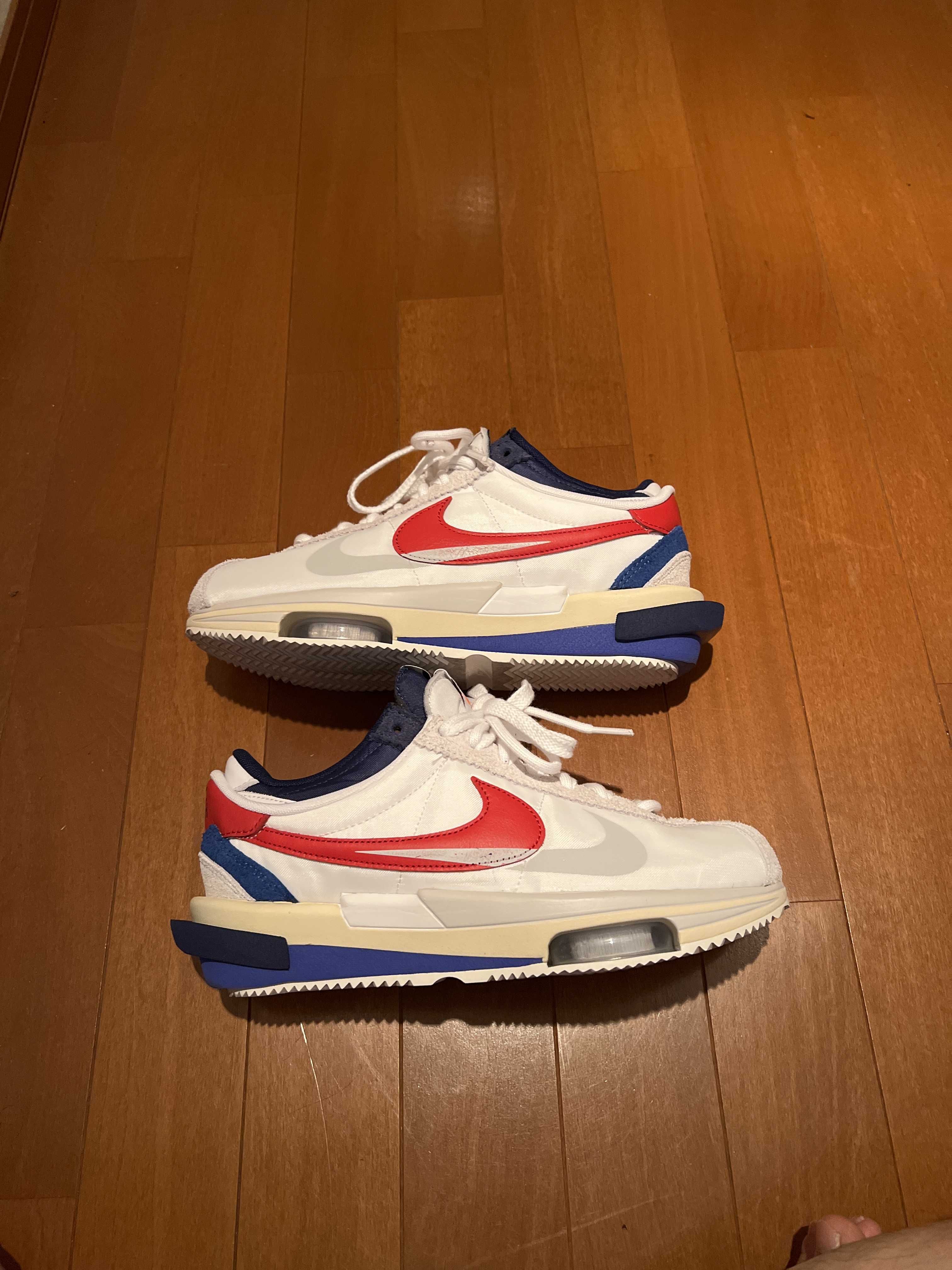 sacai × Nike Zoom Cortez "White and University Red"