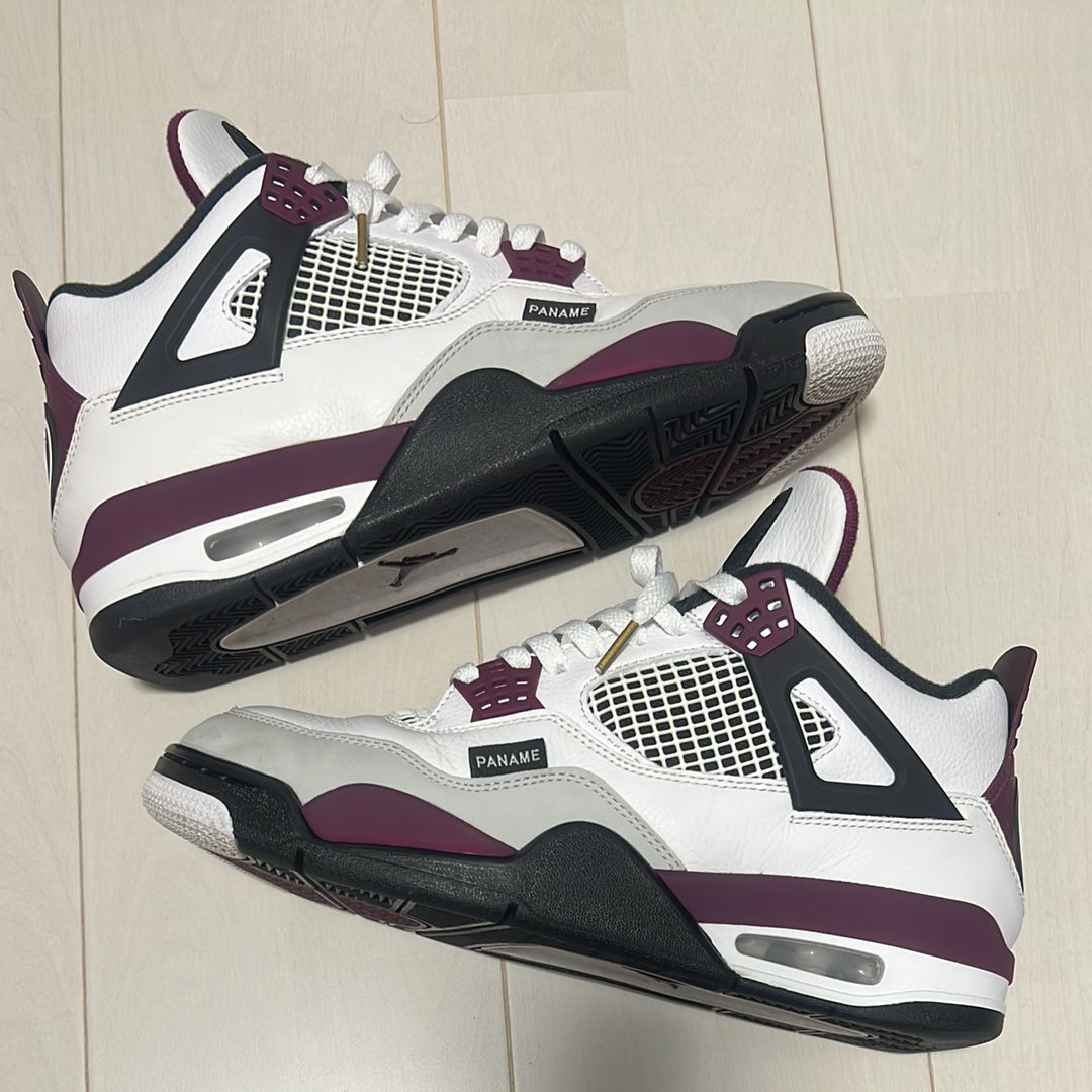 Paris Saint Germain ×Nike Air Jordan 4 Retro "White/Bordeaux/Neutral Gray"