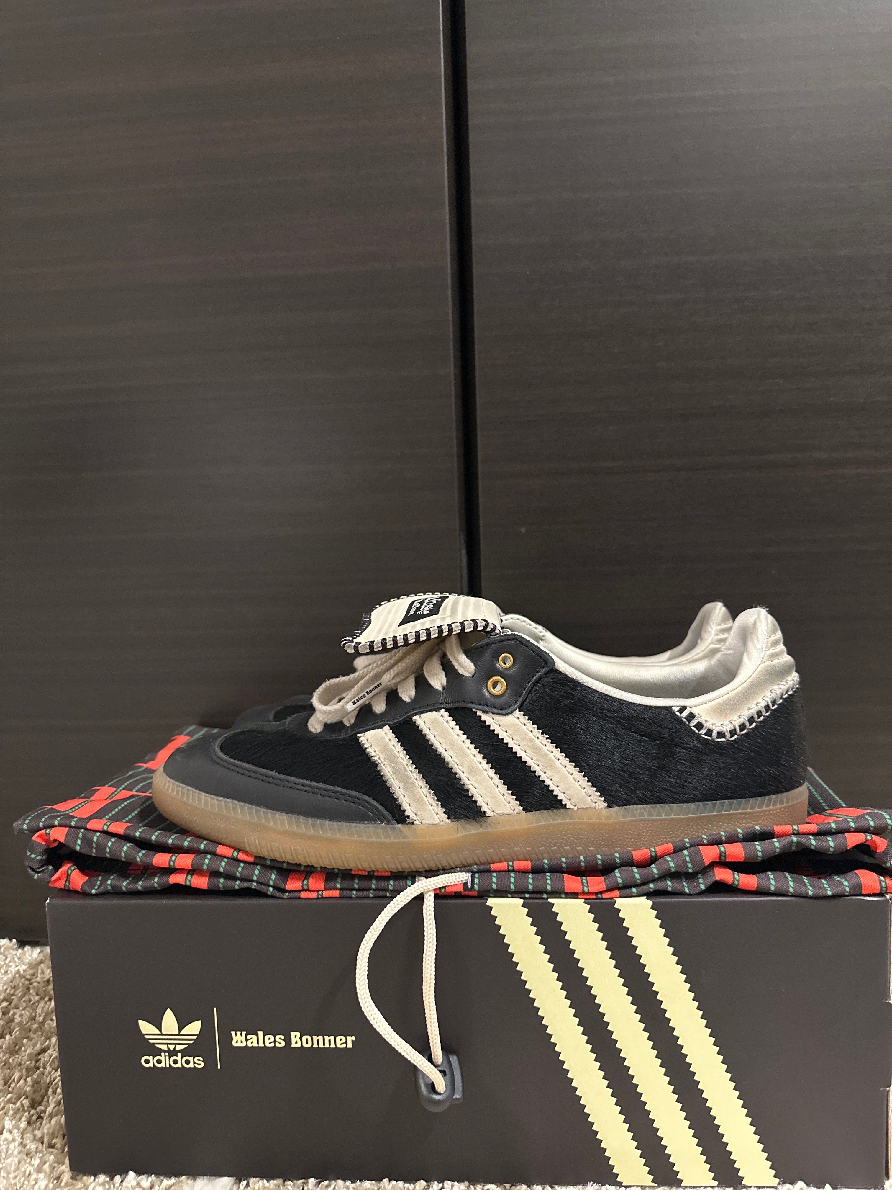 Wales Bonner × adidas Samba Pony Tonal Low "Core Black/Cream White"