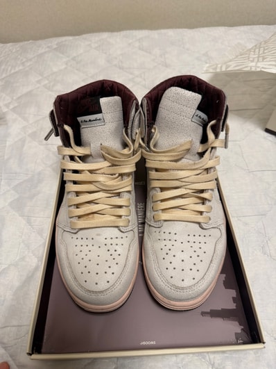 A Ma Maniere × Nike Air Jordan 1 Retro High OG "Sail and Burgundy"