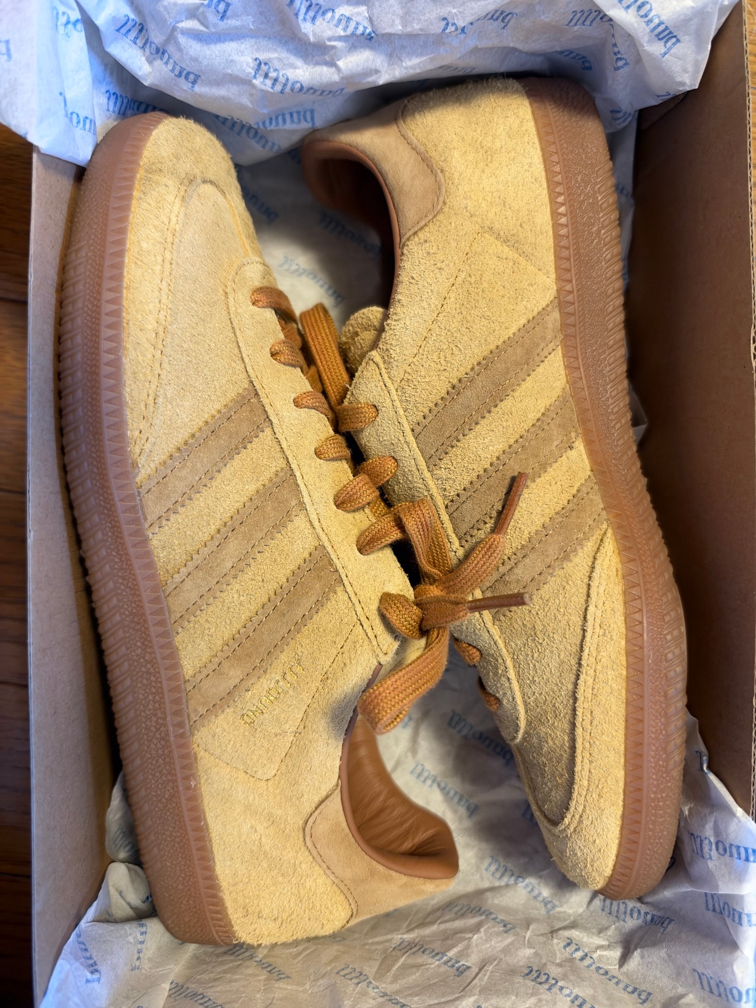 JJJJound × adidas Samba Tobacco "Mesa/Gum"