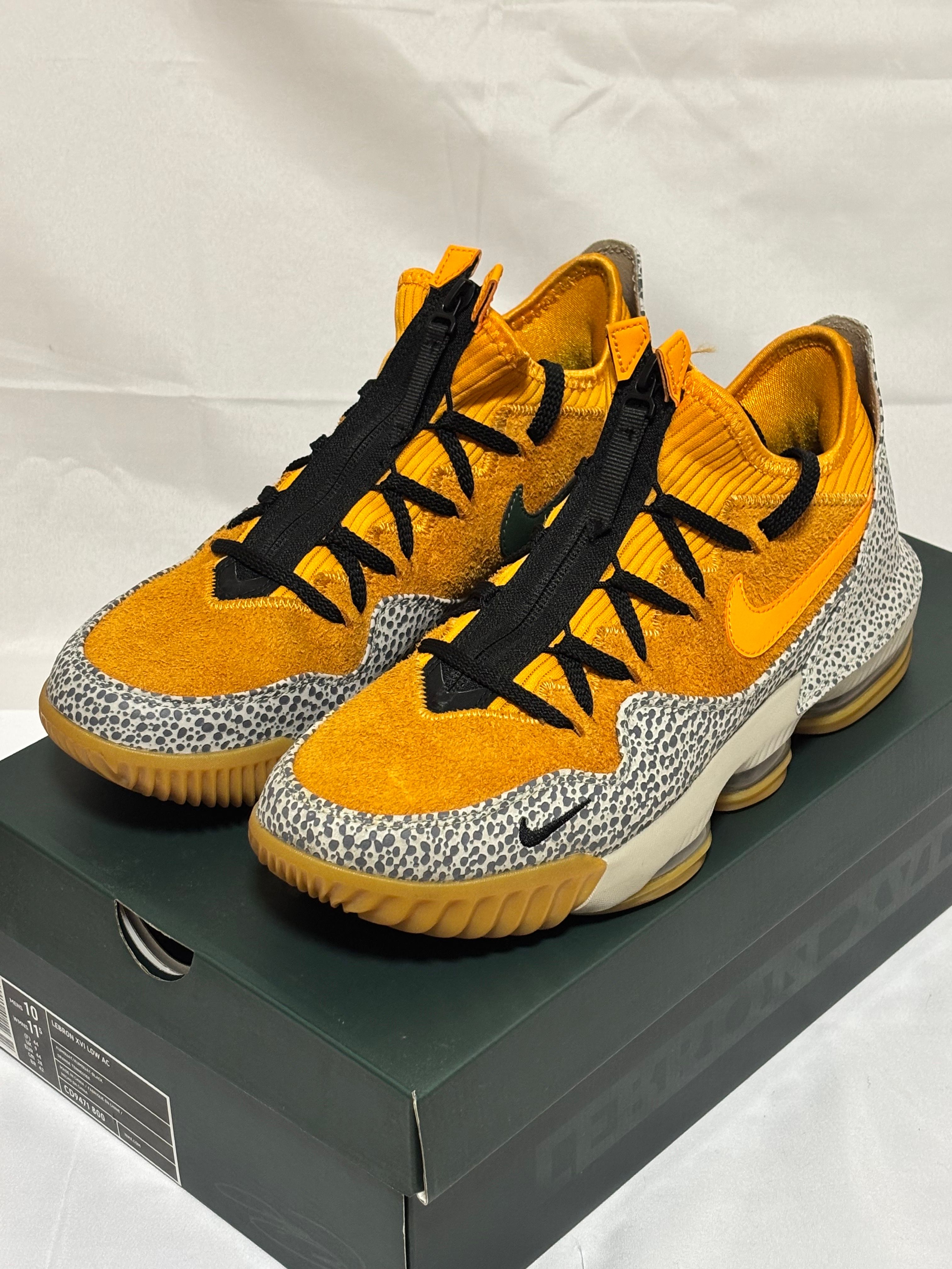 atmos × Nike LeBron 16 Low "Safari" (CD9471-800/CI3358-800)