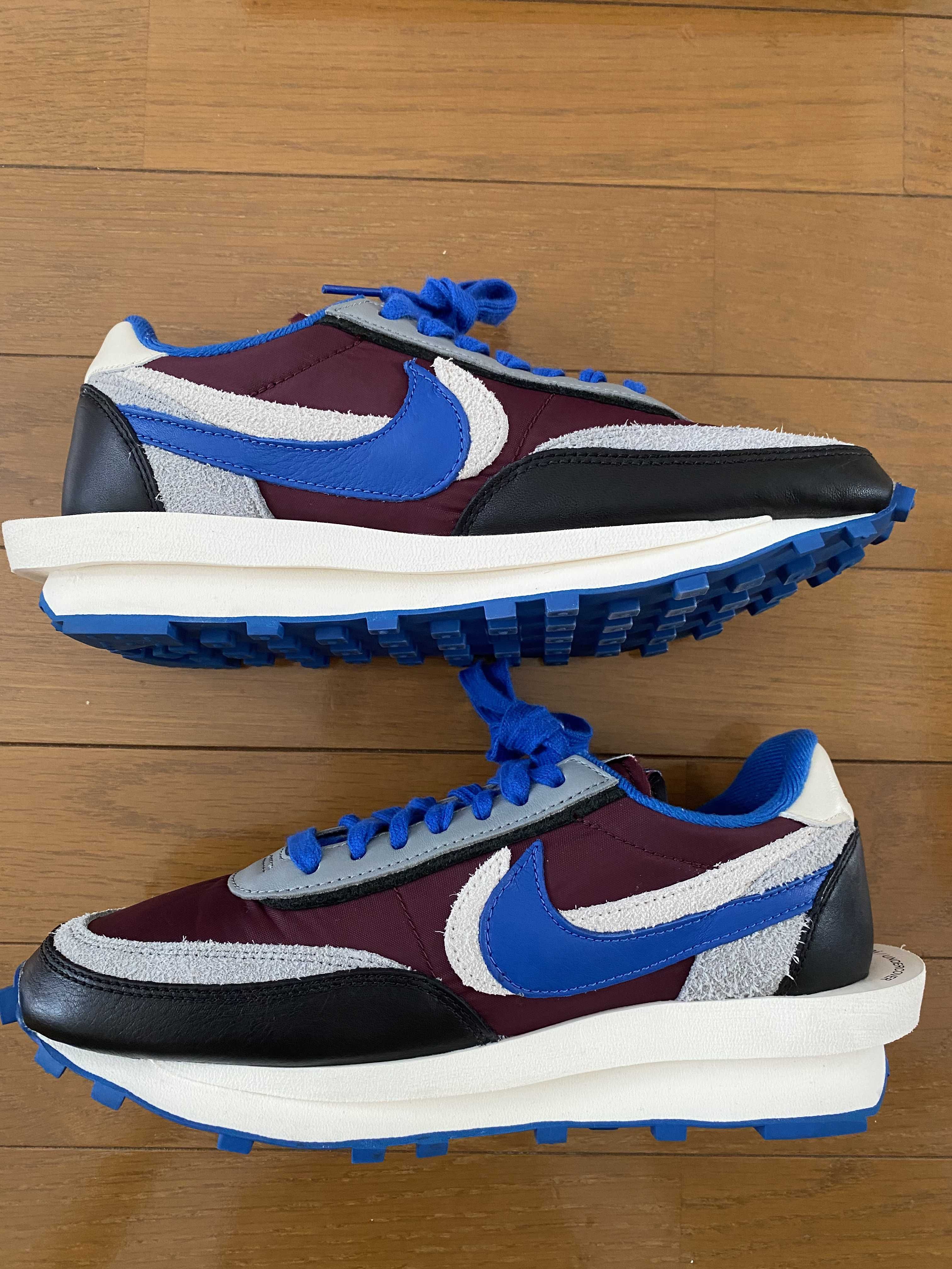 UNDERCOVER × sacai × Nike LD Waffle "Night Maroon/Pale Ivory-Ground Grey-Team Royal"