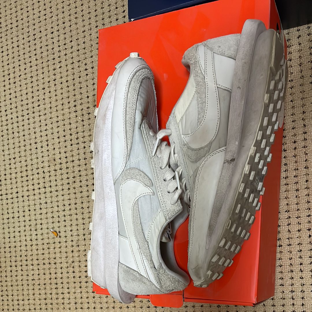 sacai × Nike LDV Waffle "Triple White"