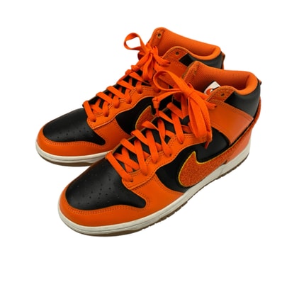 Nike Dunk High University Chenille Swoosh "Black/Orange"